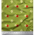 thumbnail image 1 of Soimoi Cotton Duck Fabric Diagonal Stripe,Leaves & Azalea Floral Printed Craft Fabric by the Yard 42 Inch Wide, 1 of 1