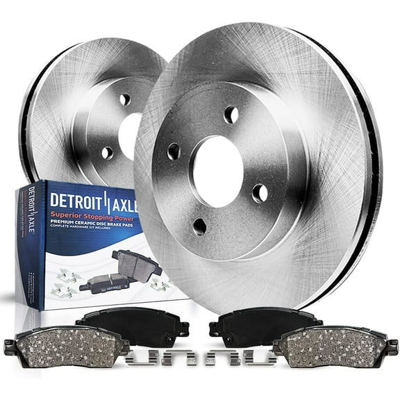 Detroit Axle - Front Brake Kit for 1997-2005 Acura EL Honda Civic, 2010-2014 Insight Disc Brake Rotors Ceramic Brake Pads : 10.32'' Rotor