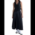 thumbnail image 3 of Faldas para Mujer, Cintura Alta, Elegantes, Midi, de Satén Negro L, 3 of 6