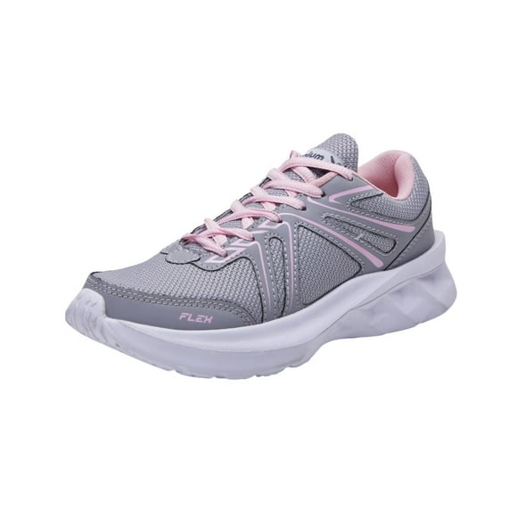 Tenis Mujer Deportivos Gris Con Rosa Confort Casuales