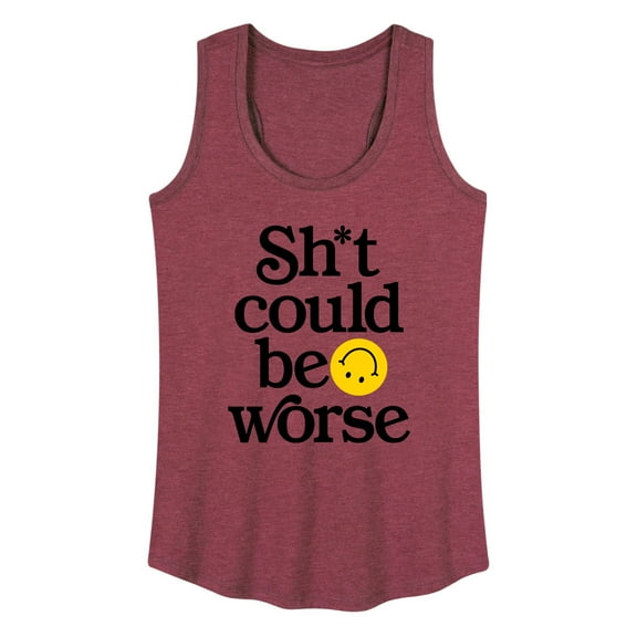 Instant Message - Sh-t Could Be Worse - Women's Racerback Tank Top