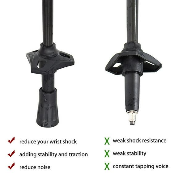 Versatile Accessories For Trekking Poles Rubber Tips 4Pcs Replacement Ends Fangkenuo