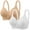 White, variant on Jalioing 2 Pack Everyday Bralettes Womens Full Coverage Bras Adjustment Straps Wireless Bra