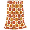 thumbnail image 2 of Rateoe Pumpkin Plaid Print Fuzzy Fleece Throw Blanket Extra Large,Super Soft,Fluffy and Warm Blankets for Couch,Bed,All Season Use (60"x50"), 2 of 8