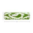 thumbnail image 3 of FBTS Prime 2 Pcs 20x6 inch Round Green Paisley Indoor Outdoor Bolster Pillows with Inserts, 3 of 7