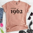 thumbnail image 2 of Vintage 1962 Shirt, Unisex Women's Men's Shirt, 60th Birthday Shirt, Sixtieth Birthday Shirt, B-day Shirt, Heather Sunset, X-Small, 2 of 6