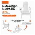 thumbnail image 2 of Adirondack Chairs Set of 2, Plastic Folding Outdoor Patio Furniture White, All-Weather Fire Pit Chairs, Durable HDPE, 400lbs Capacity, 2 of 7