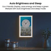 ApoloSign 15.6 inch Digital Calendar, Dual-Mode Smart Wall Planner & Interactive Display Electronic Touchscreen Chore Chart for Family Schedules, Sync Calendars, No Subscription (Teak)