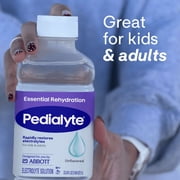 Pedialyte Essential Rehydration Electrolyte Drink, Unflavored, 1 Liter, Pack of 8