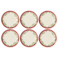 thumbnail image 1 of Lenox 893491 Ensemble de 6 Assiettes d'Accent de Vacances, 1 of 6