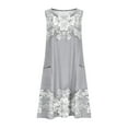 thumbnail image 5 of Drses‌‌ ‌‌‌‌‌‌Women's Floral Print Sundress - Sleeveless Crew Neck Loose Tank Dress with Pockets, Boho Beach Casual Swing Style, 5 of 5