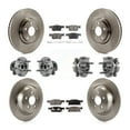 thumbnail image 1 of Transit Auto Front Rear Hub Bearing Assembly Disc Brake Rotor and Semi-Metallic Pads Kit (10Pc) for Car 2015-2018 Ford Edge FWD with 316mm Diameter Left Right (Driver Passenger) KBB-126844, 1 of 11