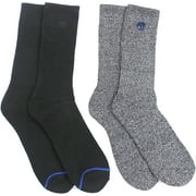 Timberland 2-Pack Marled Comfort Cushioned Boot Socks Black & Gray