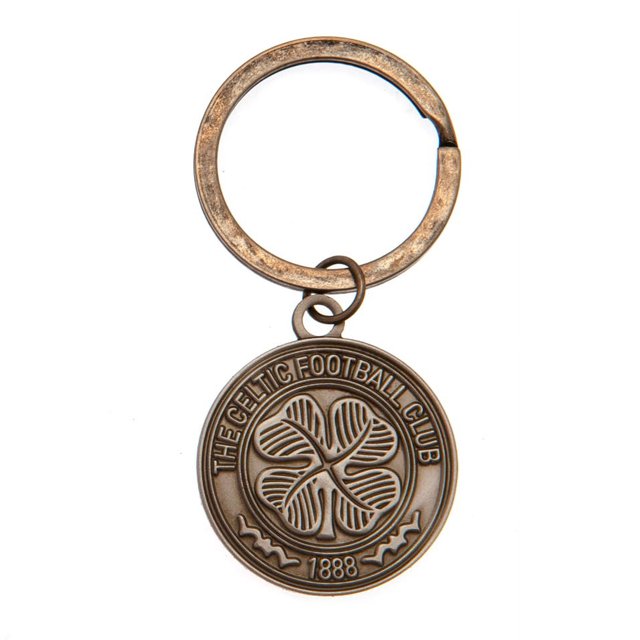 Celtic FC - Llavero Antique Silver Diseño Escudo (Plata Antigua)