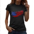thumbnail image 3 of Busydd Womens Tops Independence Day T Shirts for Women Casual Short Sleeve Round Neck Summer Tops American Flag Print Patriotic Tshirts Stylish Comfortable Cotton Graphic Tees XL, 3 of 6
