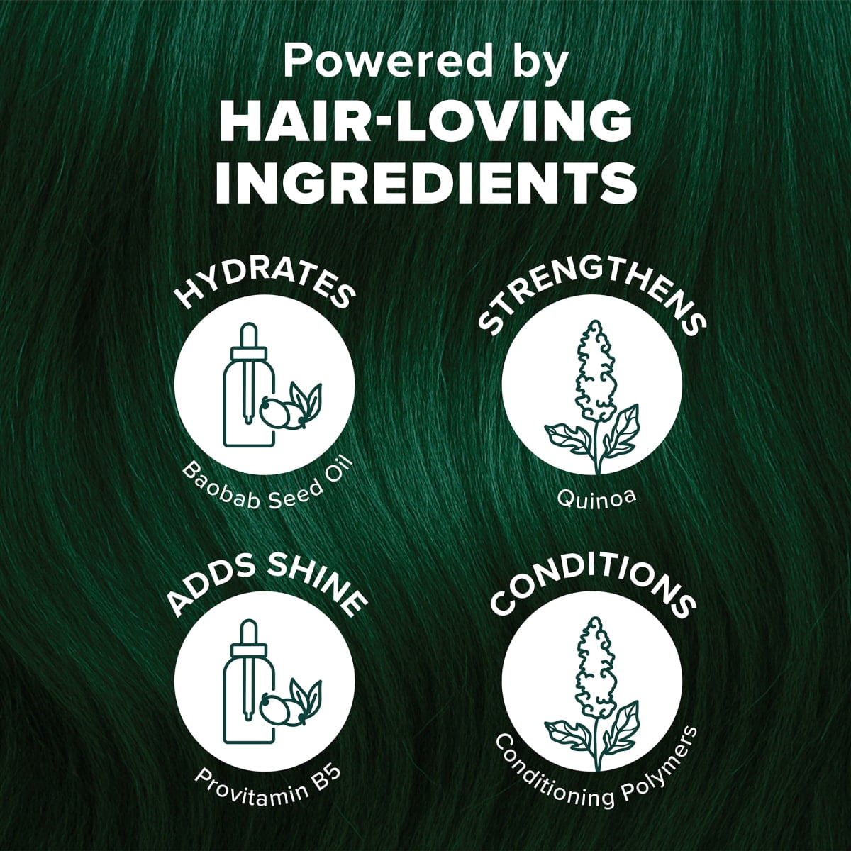 Splat Midnight Jade Hair Dye Kit, Semi-Permanent Green Hair Color for Brunettes, Vegan