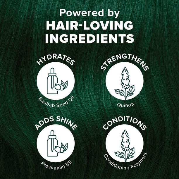 Splat Midnight Jade Semi-Permanent Hair Color Kit, Vibrant Dark