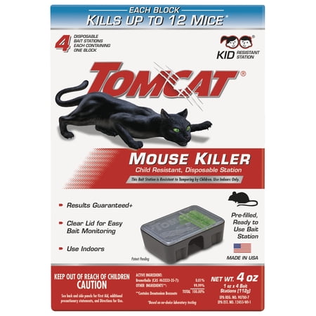 Tomcat Mouse Killer Child Resistant, Disposable Station