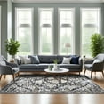 thumbnail image 5 of MeyJey Boho Indoor Living Room Area Rug 3'x5', Non-Slip Machine Washable Vintage Oriental Distressed Floor Carpet for Bedroom Dining Kitchen Hallway Nursery, Gray/Brown, 5 of 11