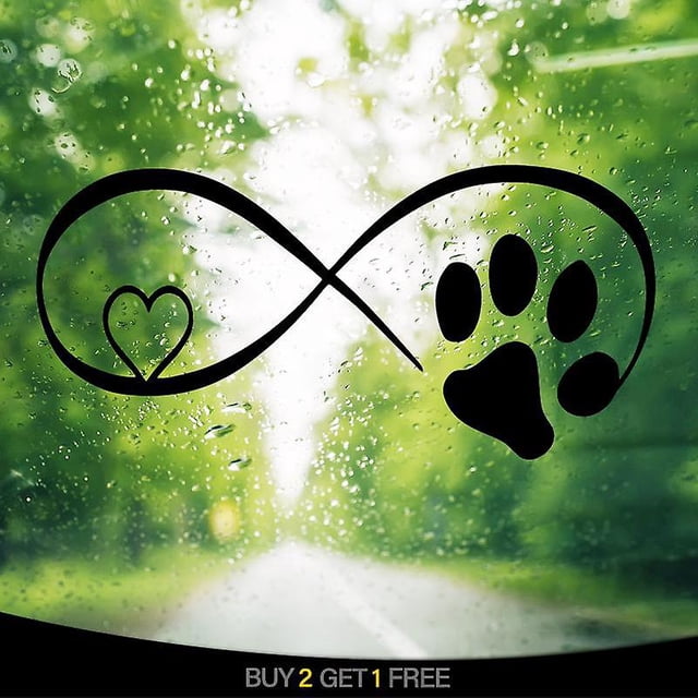 Compre 2 y obtenga 1 gratis, calcomanías y pegatinas para parachoques perro gato pata amor huella pegatinas reflectantes para coche para automóvil motocicleta carreras camiones portátil