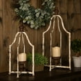 thumbnail image 3 of Glitzhome  Farmhouse Rustic Metal Lanterns Hanging Candle Holder White-S, 3 of 5