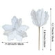 thumbnail image 3 of Decoración navideña con lentejuelas y flores | Arreglo floral de nailon artesanal con encaje, cascabeles y bordes dorados | Elegante adorno para árbol de Navidad para decoración navideña, 3 of 6