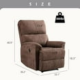 thumbnail image 5 of Bonzy Home Electric Recliner Set w/USB - Comfortable Power Reclining Sofa Chairs for Living Room, Cozy Lounge Pair in Rich Brown (Set of 2), 5 of 6