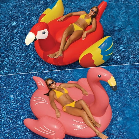 Swimline Giant Parrot and Flamingo Floats for Swimming Pools