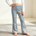 thumbnail image 6 of MuXiKeJi Clothes Baggy Jeans for Cute Print Elastic Waist Wide Leg Flared Denim Pants Regular Fit Long Casual Bottoms Girls Denim Jeans, 6 of 8