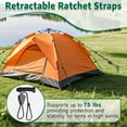 thumbnail image 4 of Tent Stakes Anchors 16-in 8 Pack, RV Awning Tie Down Kit for Wind-Proof with Retractable Ratchet Straps, Camping Stakes Heavy Duty for Tents, Beach Umbrellas, Canopies, Carport, Campers, 4 of 6