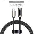 thumbnail image 4 of Methold Cable de datos de aleación 5A 1.2m Pantalla digital 480Mbps Teléfonos móviles Tablet Cable de carga rápida Negro 60W Type2 NO2, 4 of 6