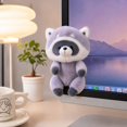 thumbnail image 3 of Raccoon Stuffed Animal with Magnetic Base, 5 Inches, Gray and White Plush, for Office Desk and Cubicle, Plush Toys Decoration, 3 of 5