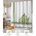 thumbnail image 5 of Fall Thanksgiving Shower Curtain Autumn Pumpkin Shower Curtains for Bathroom Decor Green Pumpkin Bath Curtains Sets with Hooks for Autumn Thanksgiving Decor Fabric Waterproof Extra Long 84" X 72", 5 of 6