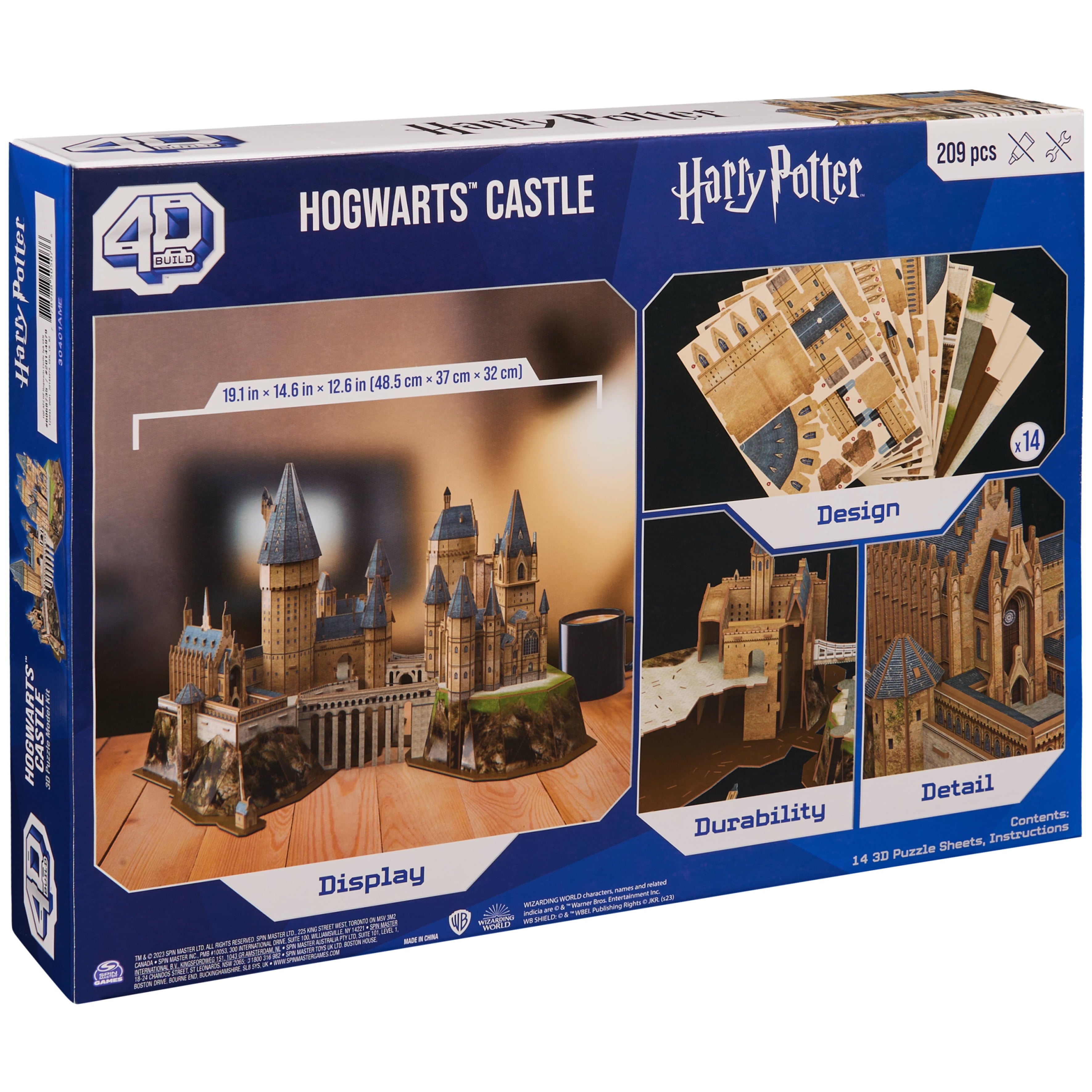 4D Build, Harry Potter Hogwarts Castle 3D Puzzle Model Kit 
