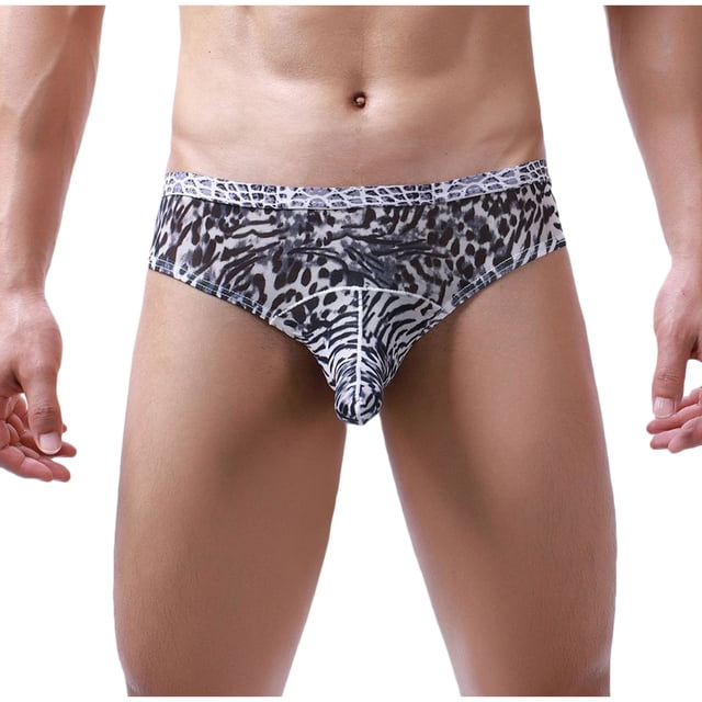 Ropa Interior Para Hombre Tangas Transpirables Cintura Baja Estampado de Leopardo Erógeno Odeerbi ODB188377