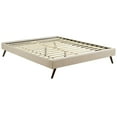 thumbnail image 2 of Modway Loryn Queen Fabric Bed Frame with Round Splayed Legs in Beige, 2 of 3
