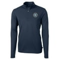 thumbnail image 2 of Men's Cutter & Buck Navy New York City FC DryTec Virtue Eco Pique Recycled Quarter-Zip Pullover, 2 of 3