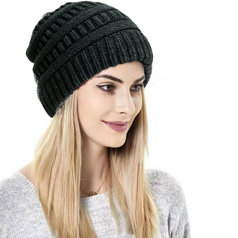 Ezra Slouchy Winter Beanie Knit Hats for Men & Women - Oversized Long  Slouch Beanie Cap - Warm & Soft Cold Weather Toboggan Caps, One Size, Black  