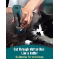 thumbnail image 2 of Cat Clippers for Matted Hair, 5-Speed Quiet Cat Grooming kit, Cordless Pet Shaver for Long Hair,Waterproof Pet Trimmer, Pet Clippers for Cats(Green), 2 of 8