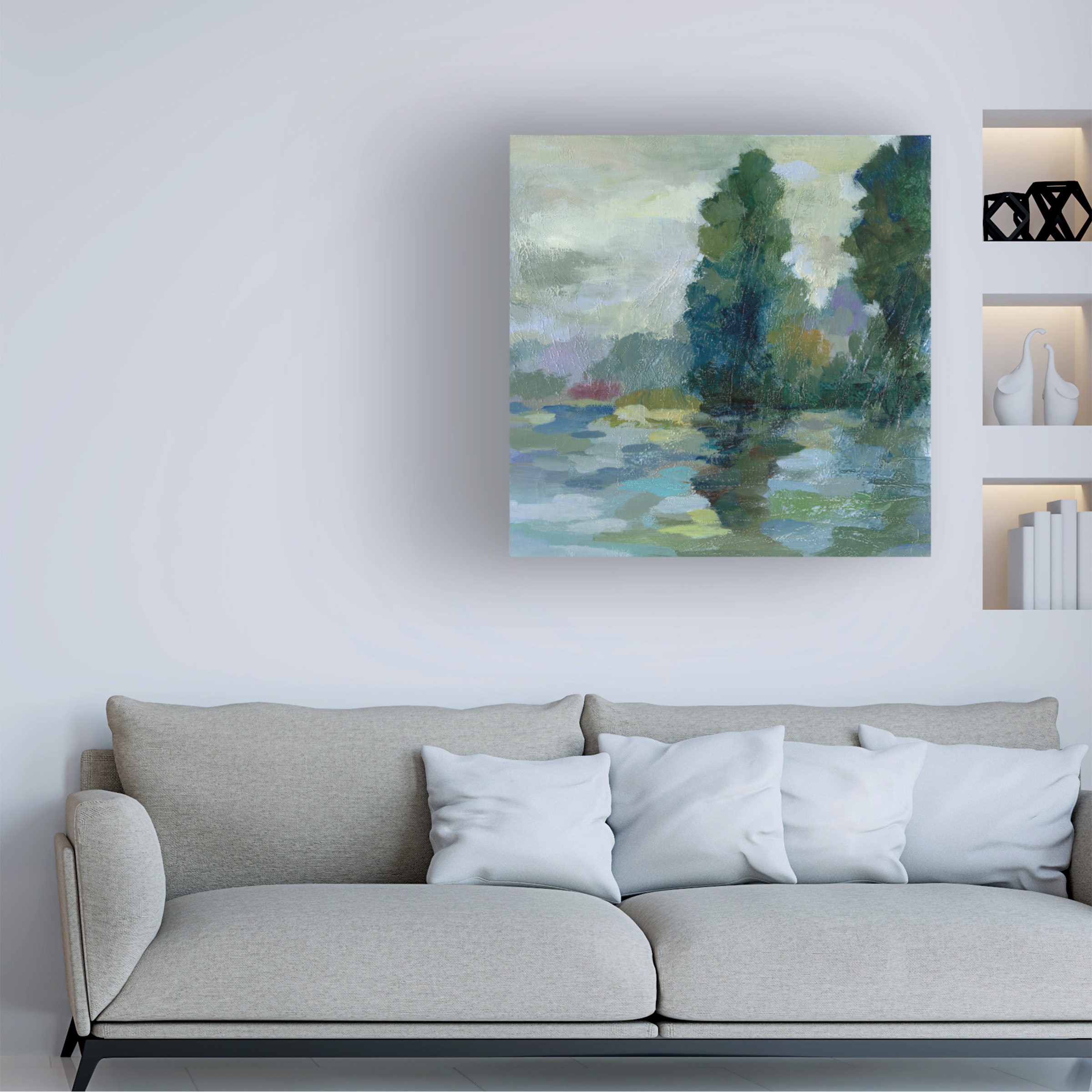 Trademark Fine Art 'Sunrise at the Lake II' Canvas Art by Silvia Vassileva