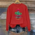 thumbnail image 6 of Ailaofu Ugly Christmas Sweater Women Funny Red Merry Christmas Sweatshirt Oversized Xmas Graphic Sweaters Holiday Pullover, 6 of 6