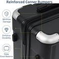 thumbnail image 4 of Carry on Suitcase, 28'' Lightweight Expandable Luggage Travel Hardshell Suitcase, Hardside Luggage with TSA Lock, Fashion Rolling Suitcase for Business Trip Back to School, Black, 4 of 9