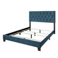 thumbnail image 3 of Home Design Dillon Full Tufted Upholstered Panel Bed Frame with Button Tufting and Foam-Filled Headboard, Denim Blue, Easy Assembly, 3 of 5