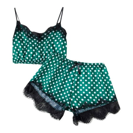 

Outfmvch womens pajama sets Womens Satin Leopard Sling Sleepwear Lingerie Lace Nightwear Underwear Set lingerie for women