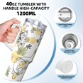 thumbnail image 3 of Pofeuu SpongeBob SquarePants Tasse à Glace en Acier Inoxydable 40OZ avec Poignée et Paille pour Plage/voyage, 3 of 8
