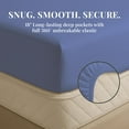 thumbnail image 4 of Sacred Thread Rayon Derived from Bamboo Sheets Split King Size, 18'' Deep Pocket Cooling Sheets for Hot Sleepers, 7 PC Cooling Sheets (Split King Size) (Violet Blue), 4 of 9