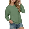 thumbnail image 2 of MAIHAN Oversized Girls Hoodies - Cute Drop Shoulder Sweatshirts with Pocket, Loose Fit Long Sleeve Pullover for Teen Girls, Casual Comfortable Top (Green,9-10 Years), 2 of 5