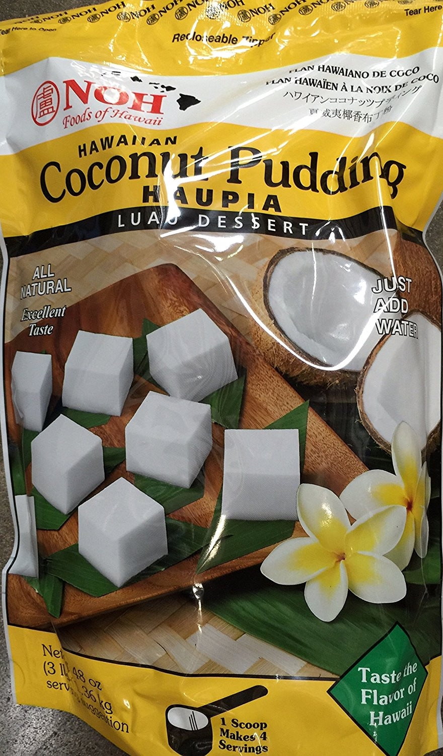 NOH Hawaiian Coconut Pudding Haupia Luau Dessert Mix Large 3 lb (48 oz-1.36 KG) pack... by