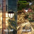 thumbnail image 4 of Luces de pared LED solares con ondas de agua para exteriores, control de luz, impermeables, para jardín, casa de campo, decoración de patio, farola de césped, 1 unidad, color negro, 4 of 5