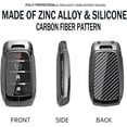 thumbnail image 4 of Key Fob Cover Compatible with Ram 1500 2500 3500 4500 5500 2019-2026 Carbon Pattern Keychain Case Holder Protector,B, 4 of 6